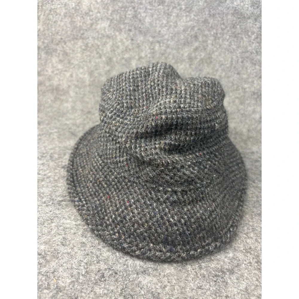 Orvis Bucket Hat Mens Small Grey Harris Tweed Wool Hand Woven Made in USA
